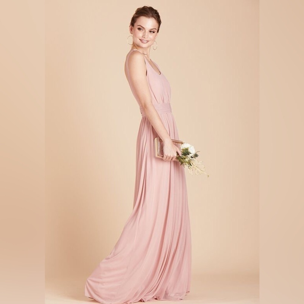 NWT Birdy Grey Jan Bridesmaid Maxi Dress in Rose Quartz Pink Size Small